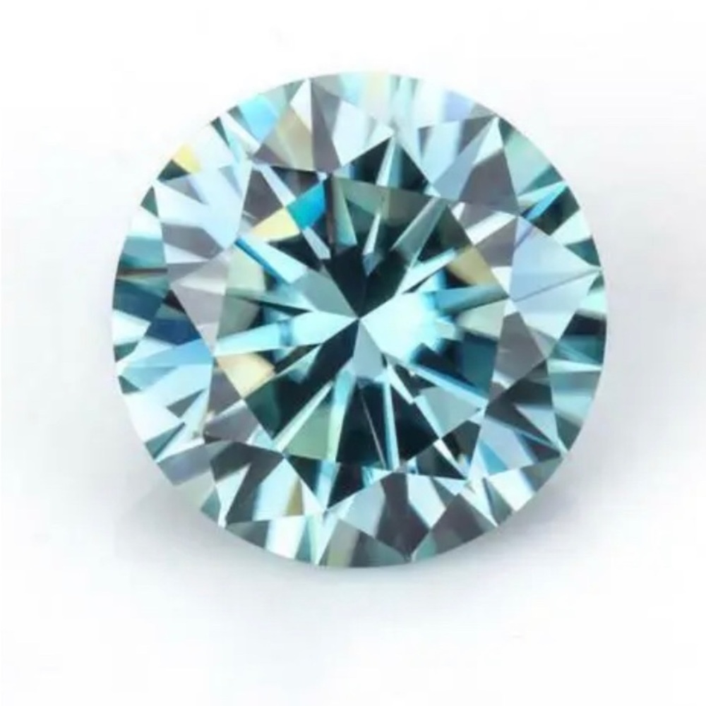 $1200 1.5 carat Moissanite Diamond Round Brilliant Cut  certificate